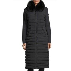 Peuterey Women's Zambla Down Long Coat size 50/XL Removable Fur Collar